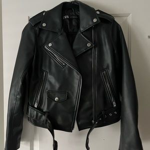 Cropped Leather Jacket